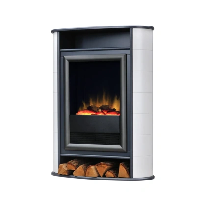 Poêle Électrique Scandic: Chauffage Optiflame 1500W – Design Compact et Télécommande Incluse