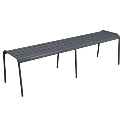 Banc Fermob Monceau XL Acier L160 cm Carbone - Mobilier de Jardin Haut de Gamme - Banc de Jardin Parisien Moderne et Coloré
