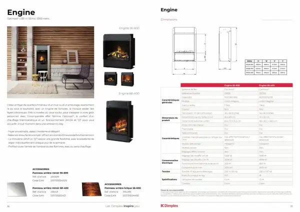 Insert Électrique Engine 56-600 MB: Chauffage Opti-Myst 2000W - Design Moderne - Garantie 2 ans – Image 9
