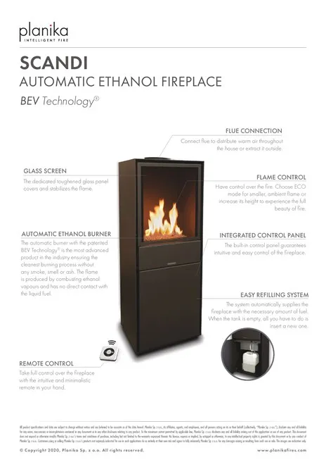 Poêle Bio-Éthanol Scandi: Chauffage Écologique et Design Scandinave - 3500 Watts, Finition Noir Mat, Télécommande et Bûches en Céramique - 2 Ans de Garantie – Image 12