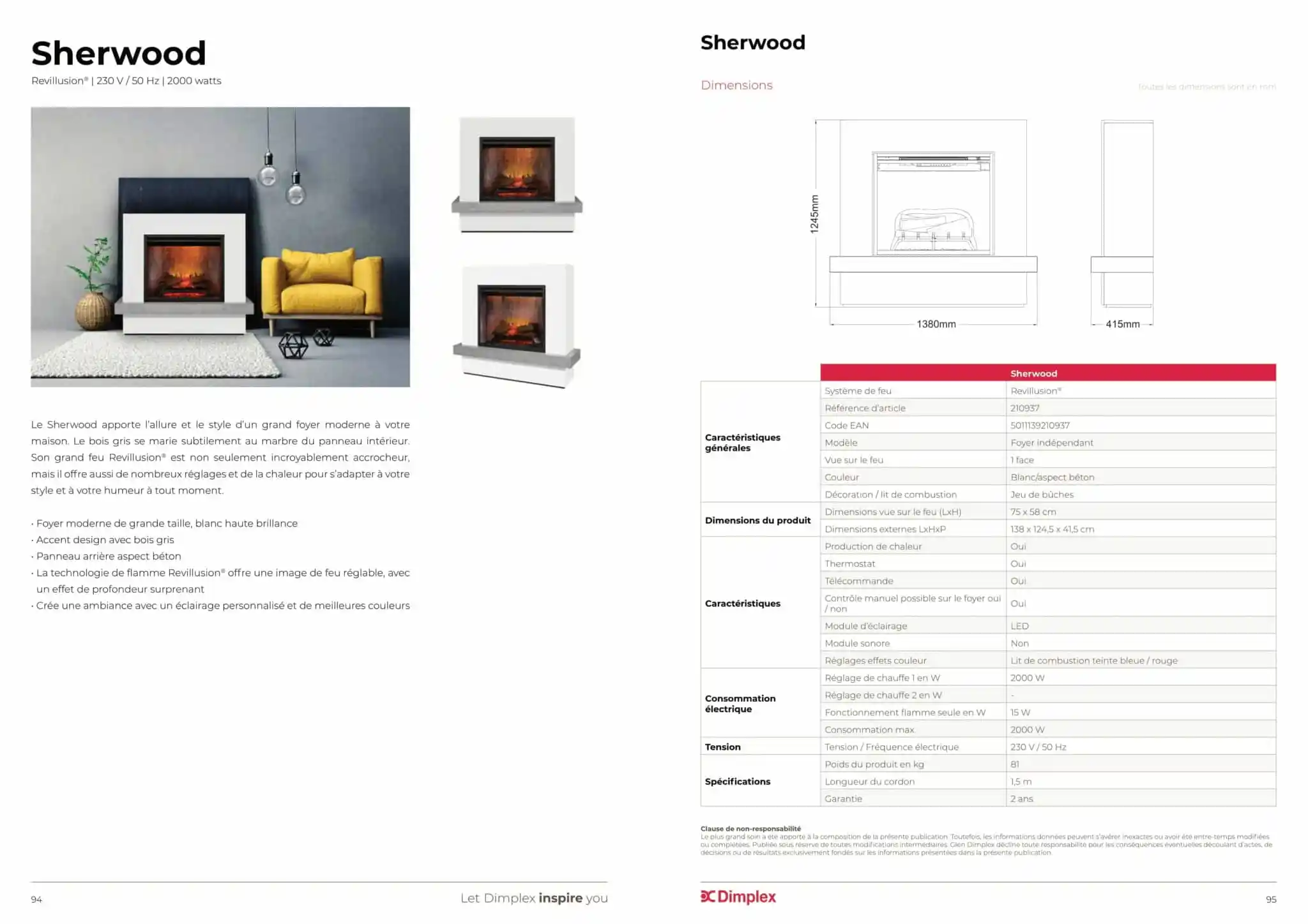 Insert Électrique Vivente: Chauffage Économique et Design pour Intérieur Moderne - Illusion de Flamme Opti-Flame, Design Élégant en Acier Noir, Application Smartphone, 1800W, 3 Dimensions - GlenDimplex – Image 12