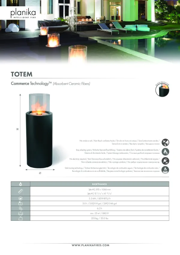 Cheminée Bio-Éthanol Totem Commerce: Élégance et Écologie pour votre Intérieur – Image 7
