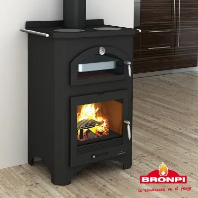 Poêle à Bois Bronpi Monza 9KW: Chauffage Domestique Efficace avec Four Intégré - Design Moderne et Performant – Image 2