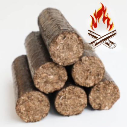 Palette Bûches de Nuit Longue Durée 80 Cartons - Bûches Économiques 6/Boîte | Chauffage de Qualité | Combustion Prolongée | 100% Naturel