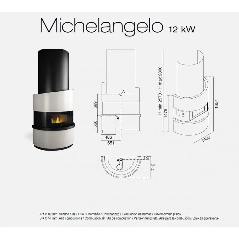 Cheminée à Granules Ventilée EVACALOR Michelangelo 12 kw - Chauffage Efficace et Puissant, Design Moderne - Garantie 2 ans – Image 7