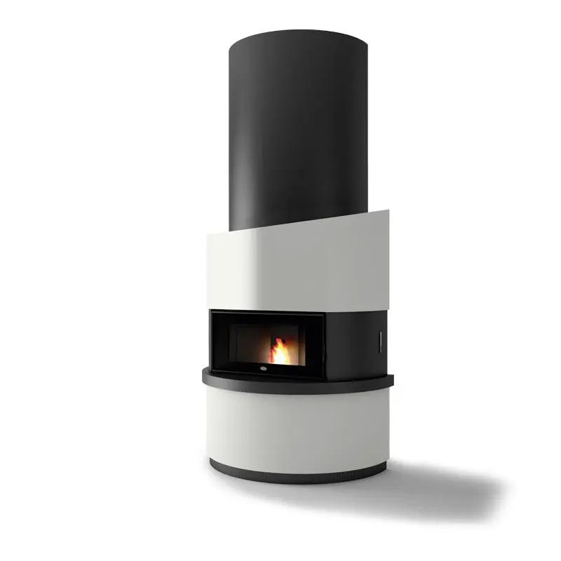 Cheminée à Granules Ventilée EVACALOR Michelangelo 12 kw - Chauffage Efficace et Puissant, Design Moderne - Garantie 2 ans