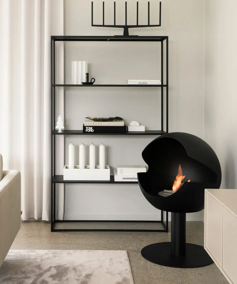 Cheminée Bio-Éthanol Globe Vauni : Design Rétro Scandinave, 2 000 Watts, Garantie 2 Ans – Image 8