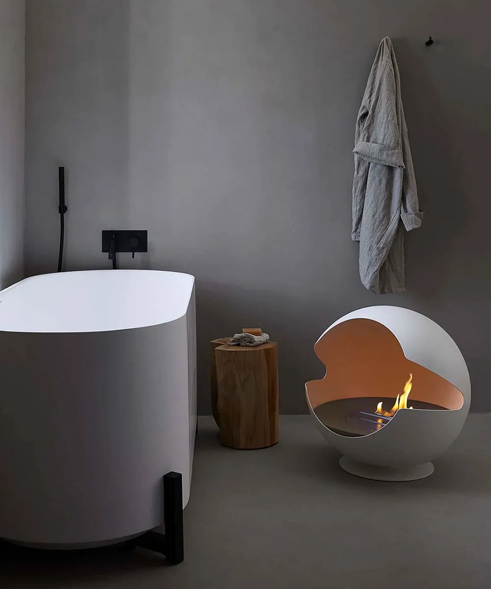 Cheminée Bio-Éthanol Globe Vauni : Design Rétro Scandinave, 2 000 Watts, Garantie 2 Ans – Image 6