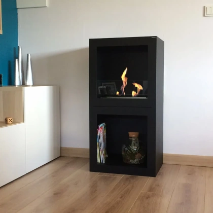 Cheminée Éthanol Cub à Poser: Design Moderne, Chauffage Écologique et Économique - Qualité Française, Finitions Soignées, Garantie 2 ans