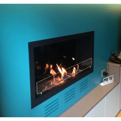 Cheminée Éthanol Murale Encastrable Bordeaux: Design Élégant et Chauffage Efficace - 4kW, 2 ans de garantie