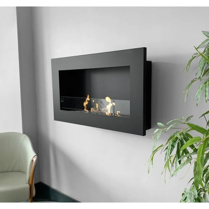 Cheminée Éthanol Murale HF 1-700: Design Moderne, Économique et Écologique - IGNISIAL - 54 cm de Flamme - 3,6 L de Bioéthanol - Installation Facile