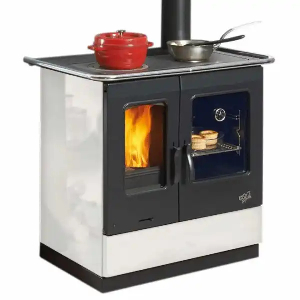 Cuisinière à Bois Armonnie Godin 10.5kW: Chauffage Efficace et Design Élégant - Fabriqué en France, Puissance 10.5 kW, Volume de Chauffe 240 m3, Double Chargement, Thermomètre "Garde-Rot", Plaque de Cuisson et Four Spacieux, Garantie 2 Ans – Image 5