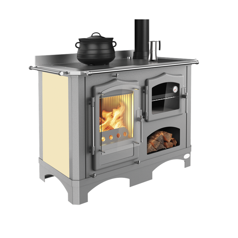 Cuisinière à Bois LINCAR Duchessa 15 kW: Chauffage Efficace et Économique - Haute Performance et Design Élégant