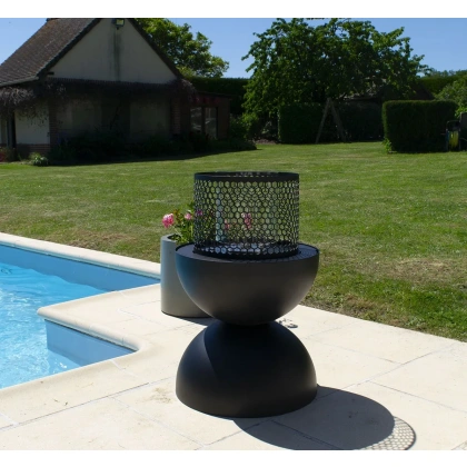 Cheminée Éthanol Diabolo à Poser: Design Moderne, Économique et Écologique - Idéale pour Intérieur et Extérieur