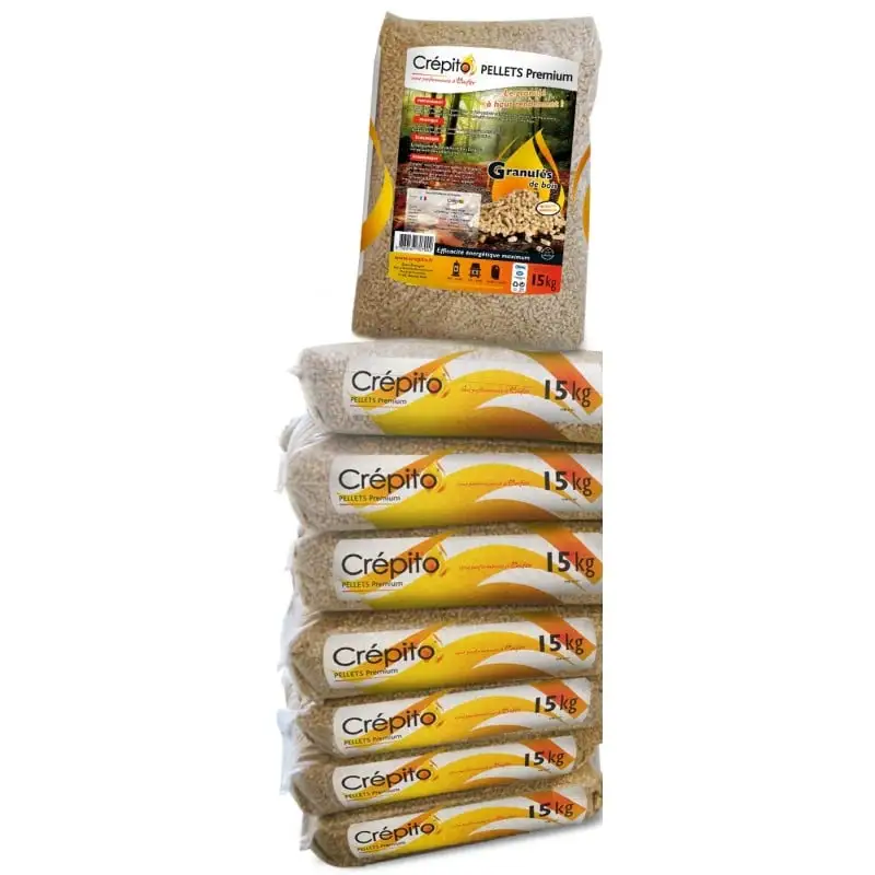 Granulés Bois Crépito 15kg – Palette 72 Sacs: Énergie Durable et Économique – Image 3