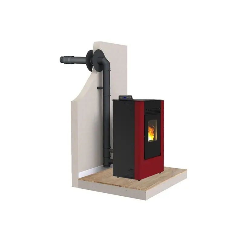 Pack Poêle à Granulés C9 FIREMATIC + Kit Ventouse Dinak: Chauffage Efficace et Économique - 7.9 kW, 226 m3 - Poêle à Granulés Ventilé Étanche, Systèmes Innovants, Installation Facile – Image 2