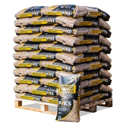 Lot de 66 Sacs 15kg PIKS Poêle à Granulés: Chauffage Économique et Écologique - Granulés de Bois Certifiés DINplus