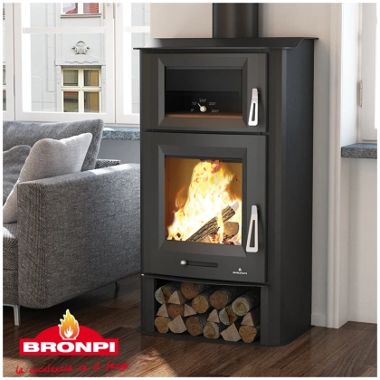 Poêle à Bois BRONPI Tudela 13 kW avec Four – Chauffage Efficace et Économique