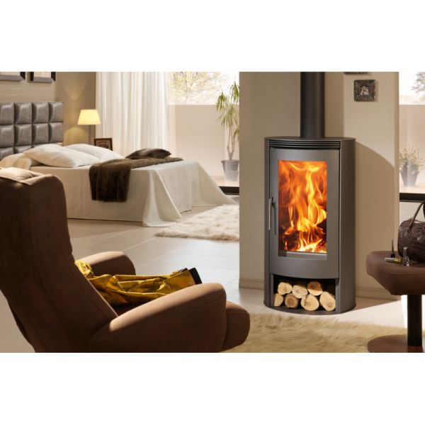 Poêle à Bois PANADERO Delta 8 kW - Chauffage Efficace et Durable avec Vue Panoramique - Poêle à Bois Haut de Gamme - Technologie TVP et SDC - Design Élégant – Image 2