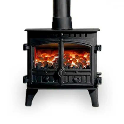 Poêle à bois avec bouilleur Hunter 14B - Puissance 10-13kw, Raccordement 7-8 Radiateurs, Haute Qualité Anglaise - Garantie 2 ans