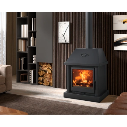 Poêle à Bois Cheminée PANADERO La Mancha 10 kW – Haute Efficacité, Économie de Combustible, Technologie Avancée - Design Élégant et Moderne, Garantie 5 Ans