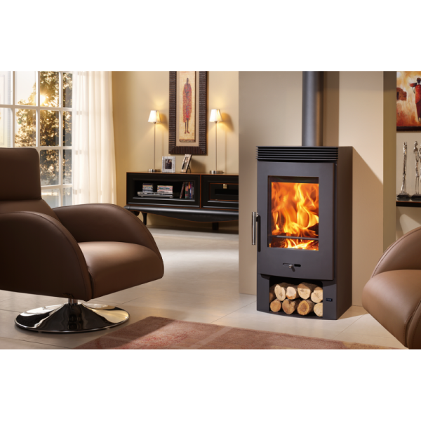 Poêle à Bois Ventilé PANADERO Bergen 7.5 kW: Chauffage Haut de Gamme, Économique et Efficace - Poêle à Bois Design avec Ventilateur Tangentiel intégré – Image 2