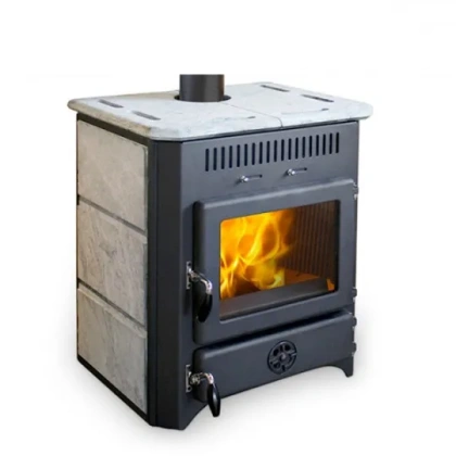 Poêle à Bois Bouilleur Thermovulkan 18 kW: Chauffage Puissant et Économique par MBS - Design Sobre et Performant