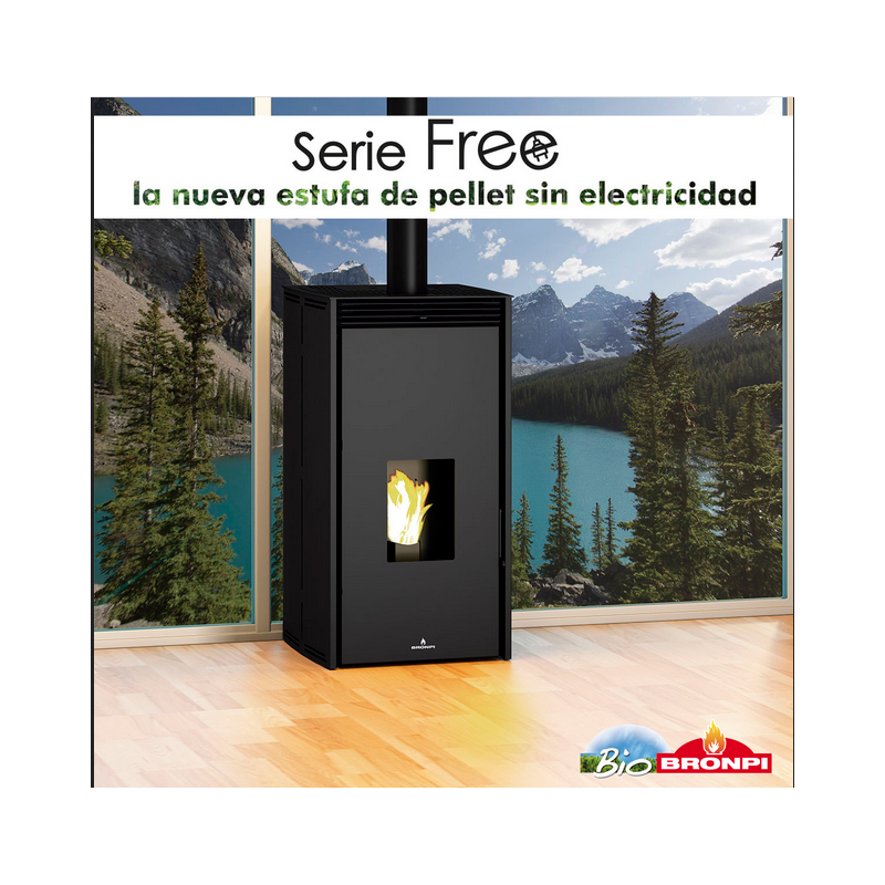 Poêle à Granulés BRONPI Free 6 kW - Convection Naturelle Sans Électricité - Performant et Économique – Image 4