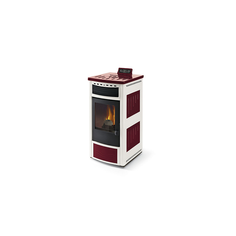 Poêle à Granules Ventilé Céramique ORIGINE PH Maia Bicolore 14 kW – Chauffage Efficace et Design Élégant – Image 4