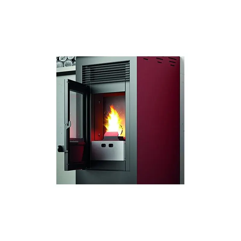 Poêle à Granules Ventilé EVACALOR Rita 9,5 kw Bordeaux - Chauffage Efficace et Économique, Design Moderne - Avis et Prix – Image 4