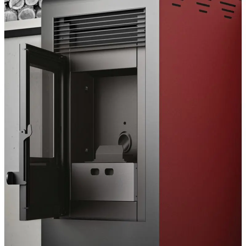 Poêle à Granules Ventilé EVACALOR Rita 9,5 kw Bordeaux - Chauffage Efficace et Économique, Design Moderne - Avis et Prix – Image 5