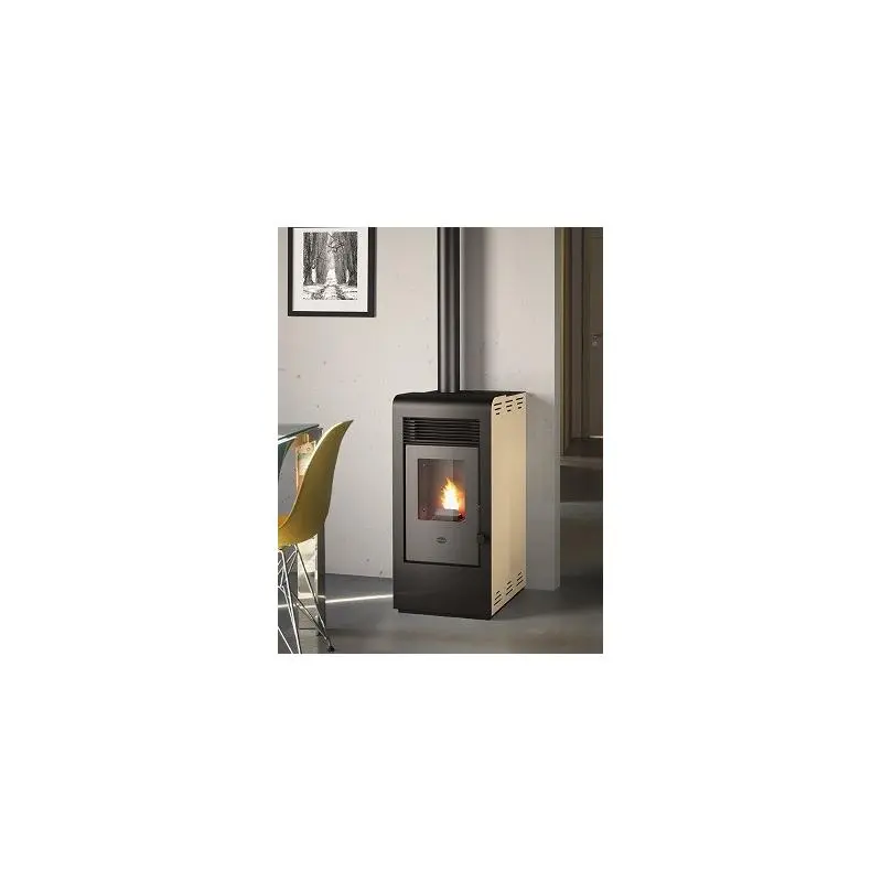 Poêle à Granules Ventilé EVACALOR Rita 9,5 kW Ivoire - Chauffage Haut de Gamme et Design Moderne - Économique et Efficace - A+ Efficacité Énergétique – Image 3