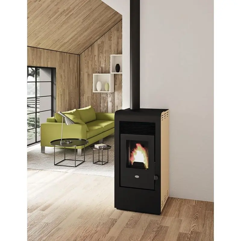 Poêle à Granules Ventilé EVACALOR Rita 9,5 kW Ivoire - Chauffage Haut de Gamme et Design Moderne - Économique et Efficace - A+ Efficacité Énergétique – Image 4