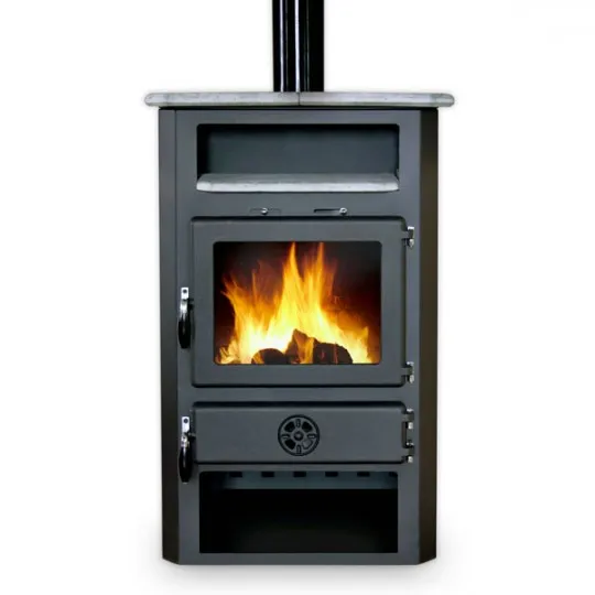 Poêle à Bois MBS Thermo In avec Bouilleur: Chauffage Économique, Efficace et Design Haut de Gamme - Puissance Thermique 16 KW, Rendement 77.2%