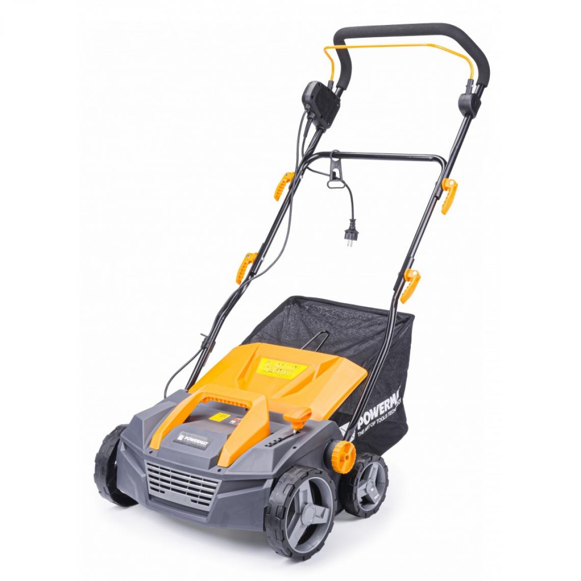 Aérateur Scarificateur Électrique 2550W 230V avec Bac 45L – Gris | Outil Puissant pour Pelouse